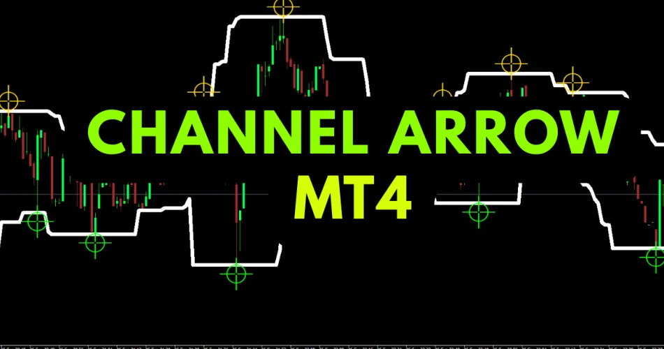 Forex chart with Channel Arrow Indicator MT4 buy signal near support channel