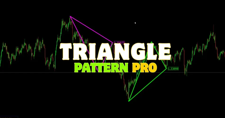 Triangle Pattern Pro MT4 Indicator detecting symmetrical triangle breakout