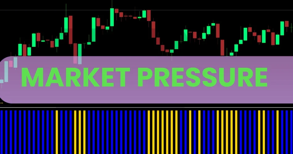 Example of Market Pressure MT4 Indicator showing live strength analysis of buyers and sellers