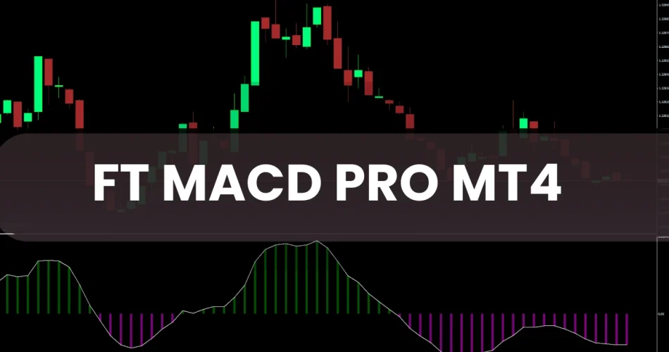 FT MACD Pro Indicator MT4 showing multi-color histogram and MACD zero line crossover