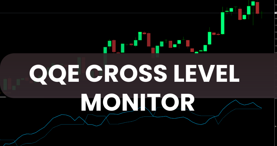 QQQR Cross Signal Monitor Indicator MT4 showing QQE crossover signals on EURUSD chart